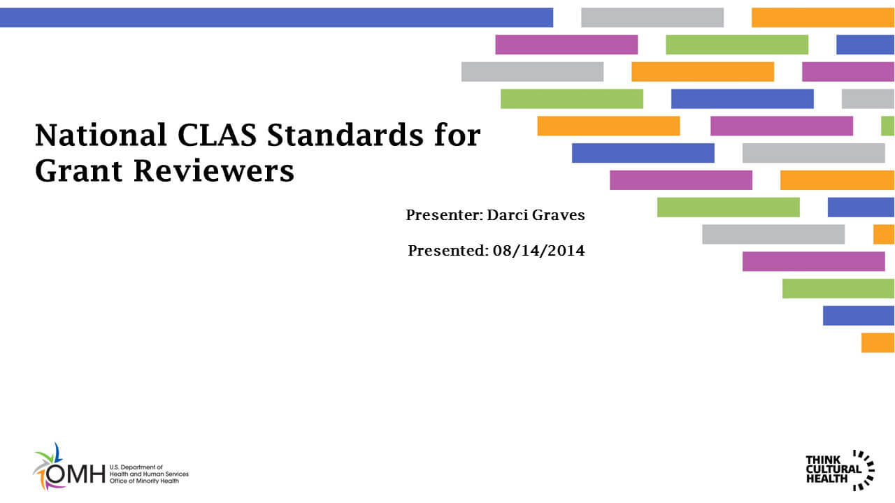 National CLAS Standards for Grant Reviewers