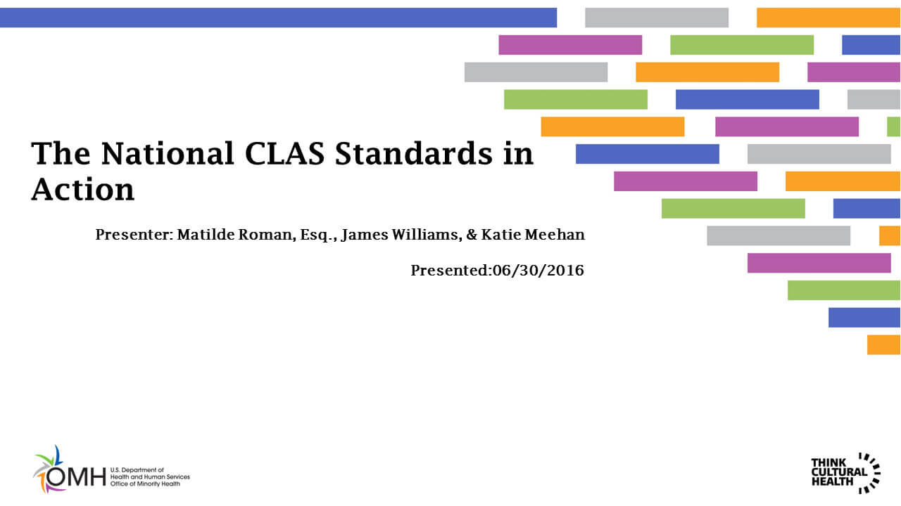 The National CLAS Standards in Action